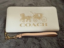 COACH Long Wallet White