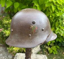 WW2 BULGARIAN-GERMAN D.D STEEL HELMET ,LINER & STRAP. RARE GERMAN DECAL ORIGINAL