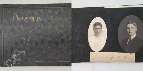 1920 antique photo album - photo,