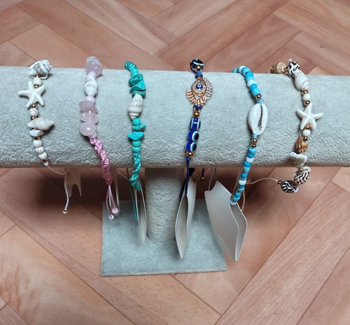 Shell and stone bracelets - shell,