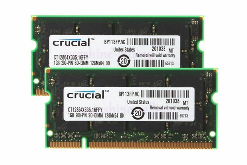2gb crucial 1gb pc2700 - crucial, 2x