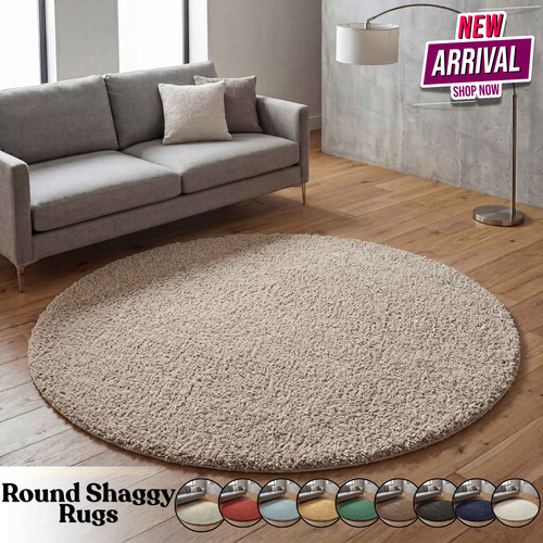 Round fluffy rugs large shaggy - round,