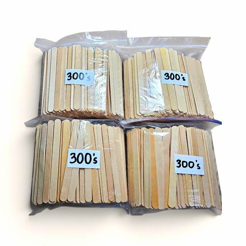 Unfinished wooden popsicle - wooden,
