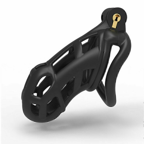 Black steel chastity cage for - black,