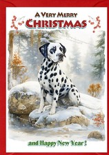 Dalmatian Dog Christmas Card
