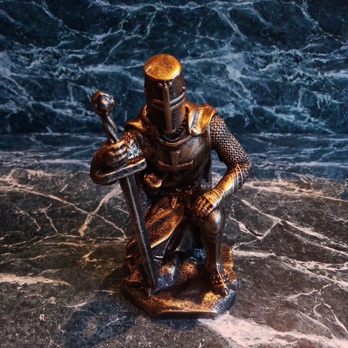 Medieval knight templar statue - medieval,