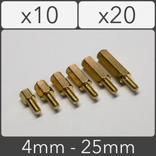 M2.5 Male to Female Standoff PCB Threaded Spacers Hex Hexagonal Brass 4mm - 25mm