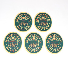 5 x Vintage MANSFIELD BITTER Beer Drip Mats Pub Bar Man Cave Breweriana 