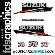 Suzuki DF70 70hp four stroke outboard engine decals/sticker kit