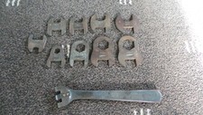 Vintage 9 Crow Foot, Feet Spanner,AND  Wrench.