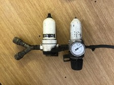 Devilbliss Air compressor regulator and filter setup white