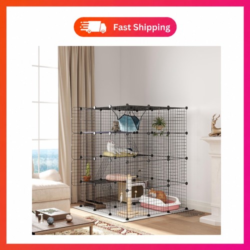 Elegant tier indoor cat cage - indoor,