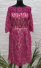 Vintage MILLY Pink Lace Dress With Nude Lining 4US/6UK Great Condition