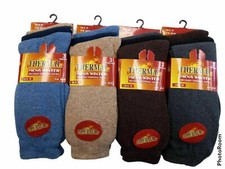 12 Pairs Mens Warm Thermal Socks Winter Outdoor Work Size UK Thick Heavy Duty 