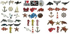 Seaside Enamel Badge Sets