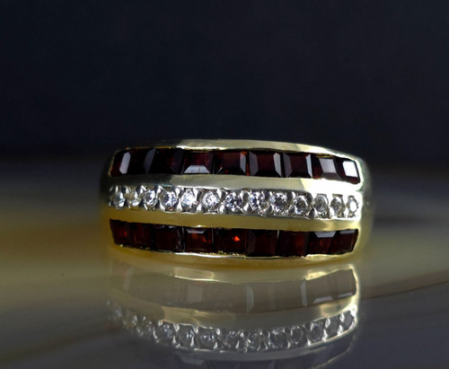 Silver 925 ruby - silver, red