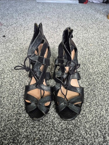 Next strappy black high heel - black,