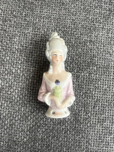Vintage porcelain half doll - half,
