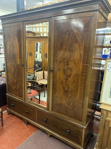 Edwardian double wardrobe - double, with