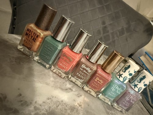 Nail varnish polish blue - varnish,