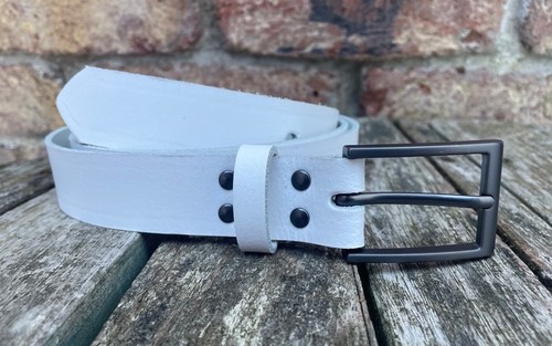 Real leather belt gunmetal - real,