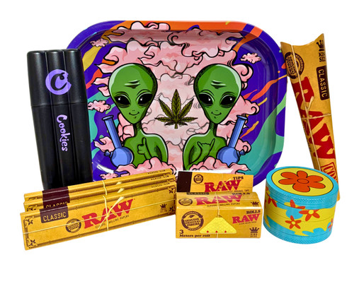 Alien metal rolling tray gift - metal,