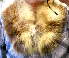 Detachable REAL Fox FUR Collar 80 cm Long 13 cm Wide