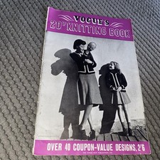 Vogue’s 20th Knitting Book. Over 40 Coupon Designs. Wartime Knitting. 1940’s