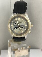 Citizen Mens Eco-Drive Moon Phase Calibre 8651 Leather Strap Watch AP1024-56P