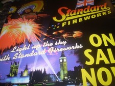 vintage retro  POSTER STANDARD FIREWORKS LIGHT UP THE SKY ON SALE NOW 11.11 X 12