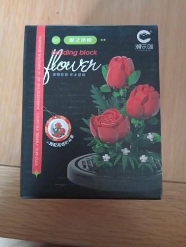 Roses mini brick building kit - roses,
