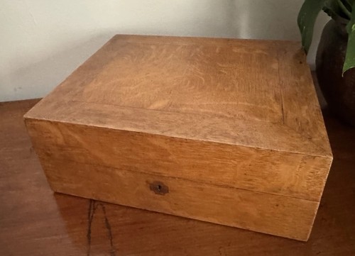 Antique victorian oak document - victorian,