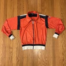 Vintage Fila 70s 80s Orange Track Jacket Made In Italy Bjorn Borg Sz 8 S M