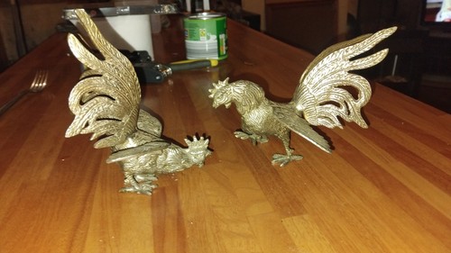 Pair vintage silver metal - vintage,