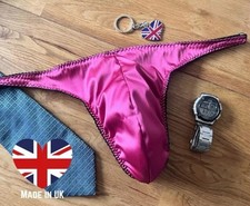 Mens satin thong underwear