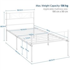 3ft Single Metal Bed Frame