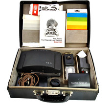 Polaroid Model 180 Land Instant 4x5 Camera  with Accessories & Case