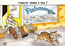 MIXED COMIC  POSTCARD  MANX CAT  ISLE OF MAN  SYD UNUSED VERY GOOD MINT