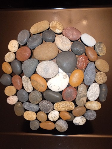 Colourful pebbles for mosaic
