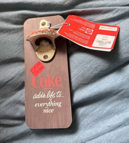 Coca cola wall - wall-mounted, bottle