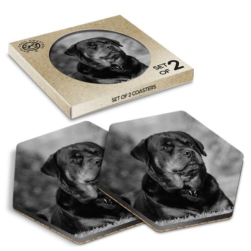 Hexagon coasters bw - 2,