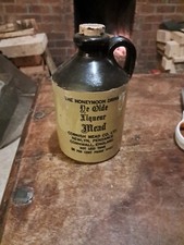 The Honeymoon Drink Ye Old Liqueur Mead Stoneware Flagon Bottle - Cornwall