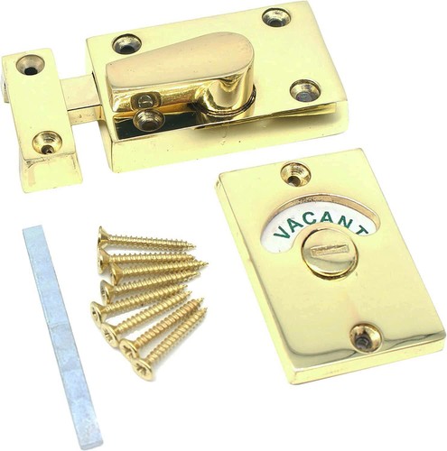 Bathroom indicator bolt - bathroom, brass