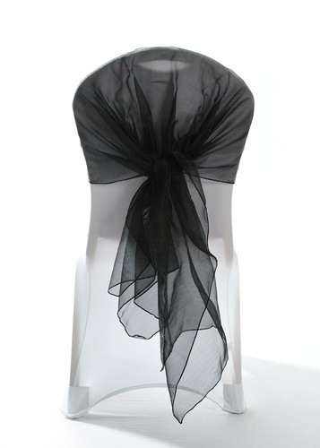 100 black organza chair cover - chair,