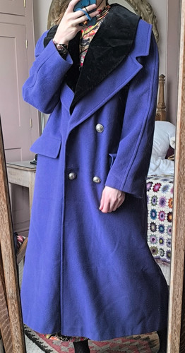 Vintage purple wool coat - vintage,