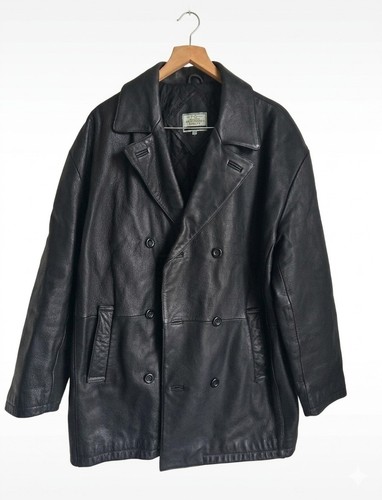 Vintage black leather - leather, jacket