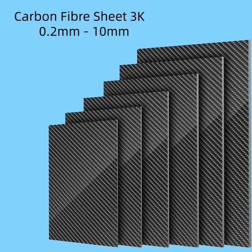 Carbon fibre sheet rigid - carbon, 3k