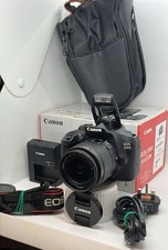 Canon EOS 1300D 12.2MP DSLR+18-55 3.5-5.6 III Lens 428 shots 128GB Bag Box MINTY