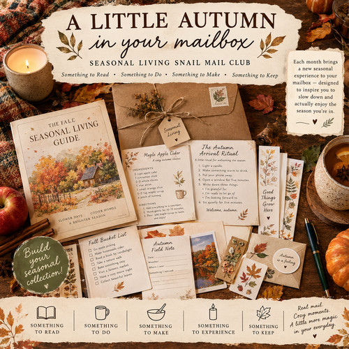 Fall edition snail mail cozy - edition,