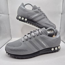 Adidas LA Trainers Weave Mens UK 8 Grey Black Casual Retro Originals Gym Shoes